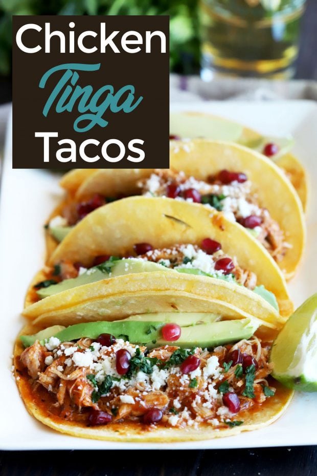 Instant Pot Chicken Tinga Tacos