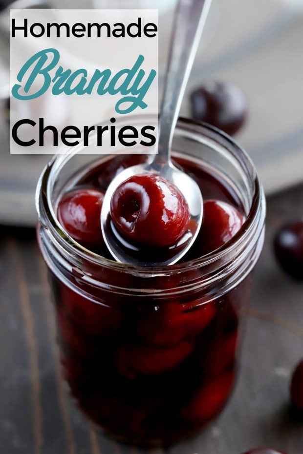 Homemade Brandy Cherries with Rum