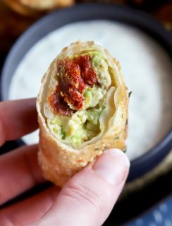 Avocado Sun-Dried Tomato Chicken Egg Rolls