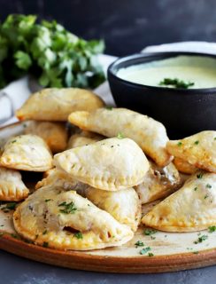 Butternut Squash Goat Cheese Empanadas with Avocado Dipping Sauce