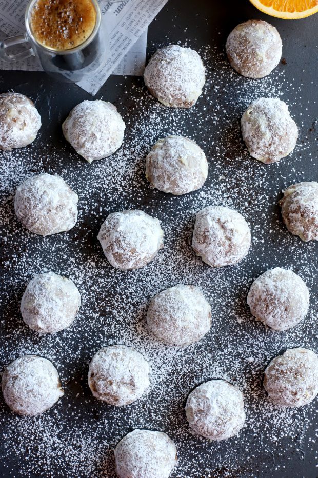 Mocha Orange Mexican Wedding Cookies