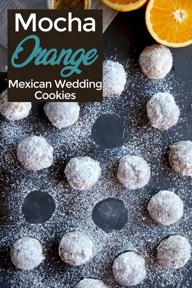 Mocha Orange Mexican Wedding Cookies