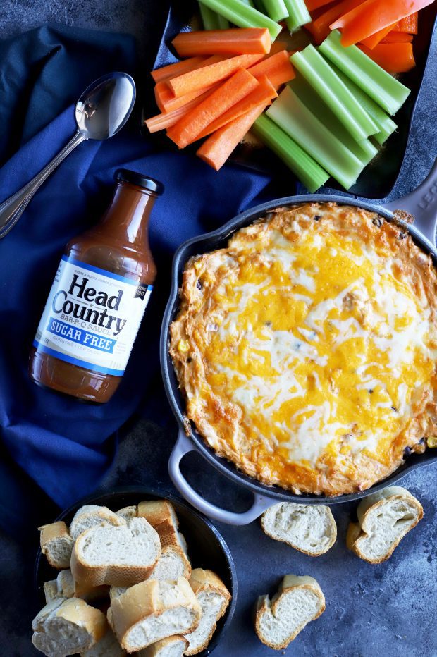 Skillet Southwestern BBQ Chicken Dip