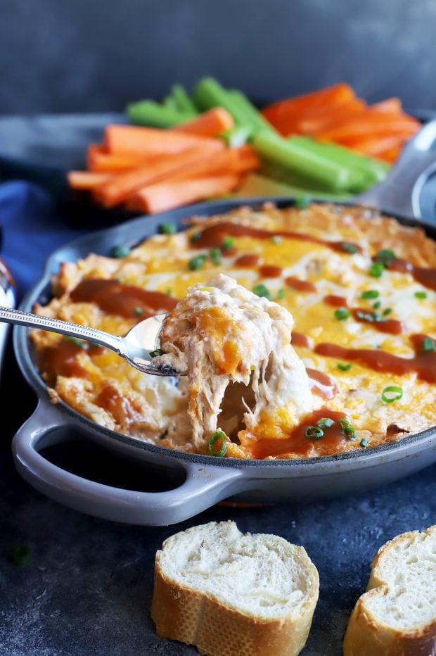 Skillet Southwestern BBQ Chicken Dip