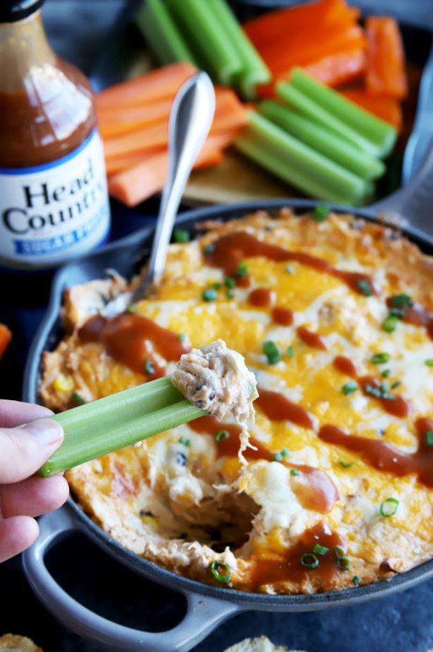 Skillet Southwestern BBQ Chicken Dip