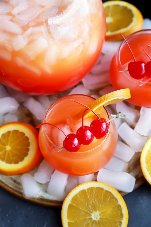 Peach Tequila Sunrise Punch