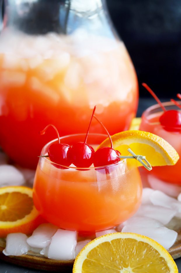 Peach Tequila Sunrise Punch For A Party | Cake &amp;#39;n Knife