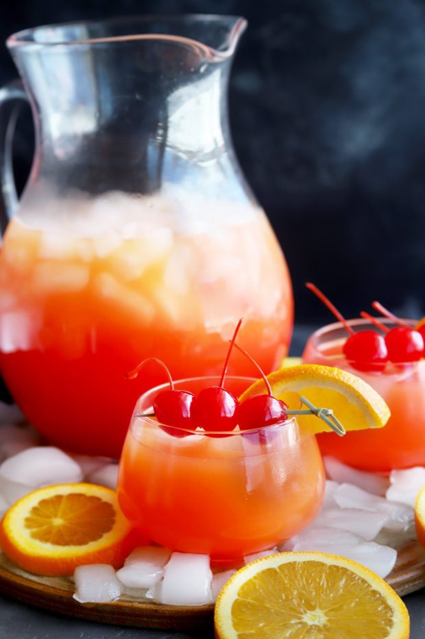 Peach Tequila Sunrise Punch