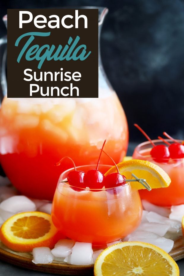 Peach Tequila Sunrise Punch