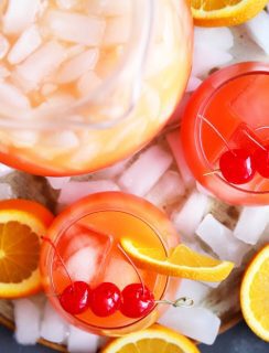 Peach Tequila Sunrise Punch