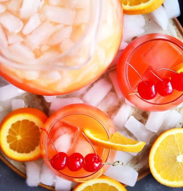 Peach Tequila Sunrise Punch