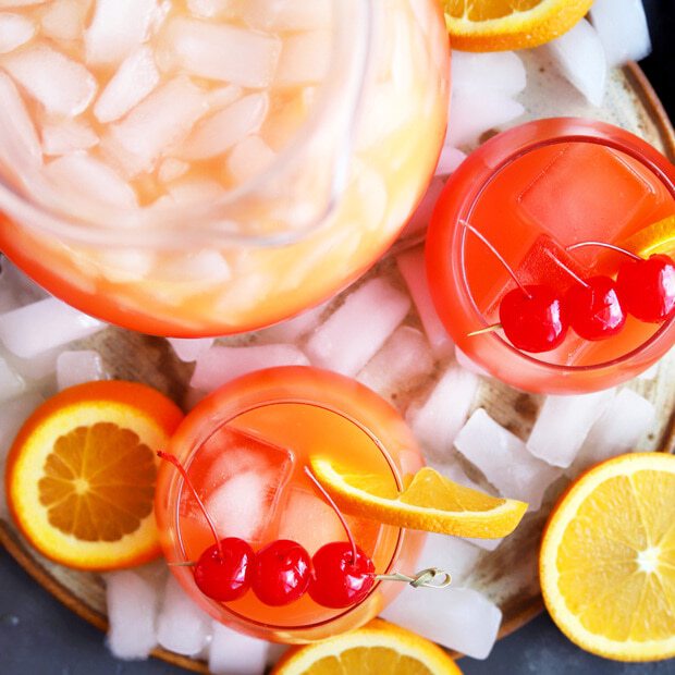 Peach Tequila Sunrise Punch