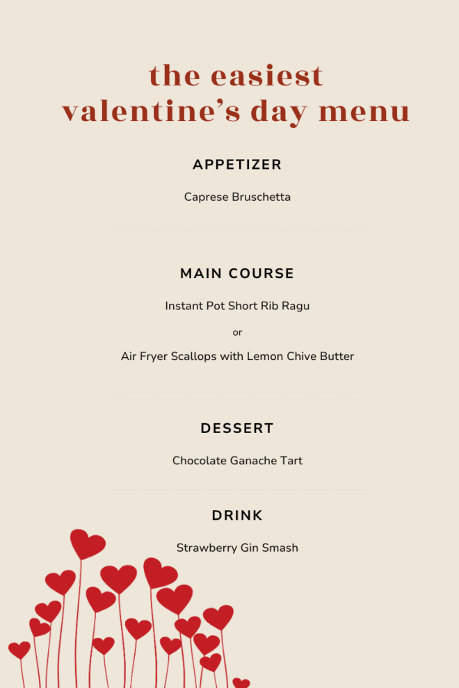 easiest valentine's day menu image