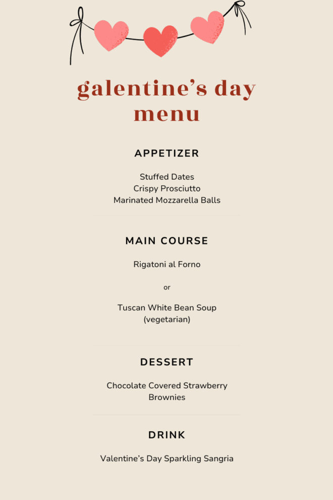galentine's day menu