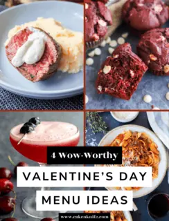 valentine's day menu ideas pinterest graphic