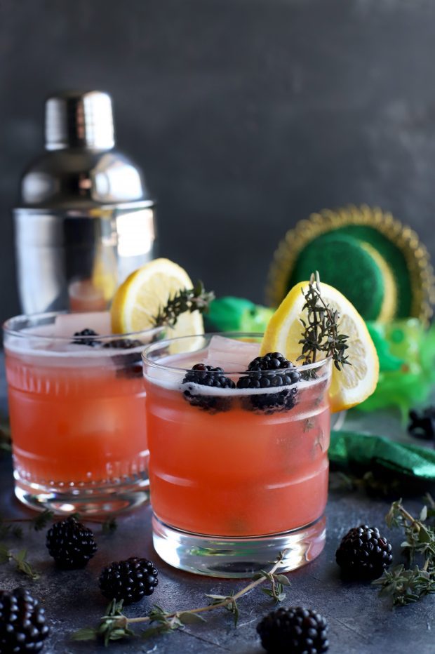 Blackberry Thyme Irish Whiskey Sour