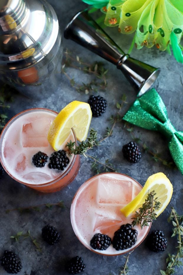 Blackberry Thyme Irish Whiskey Sour