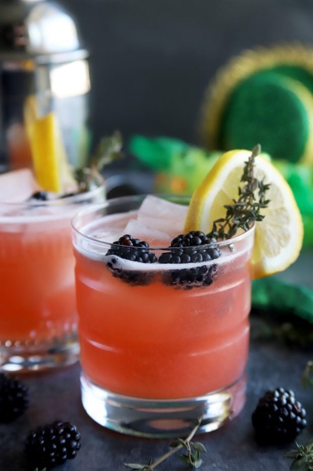 Blackberry Thyme Irish Whiskey Sour