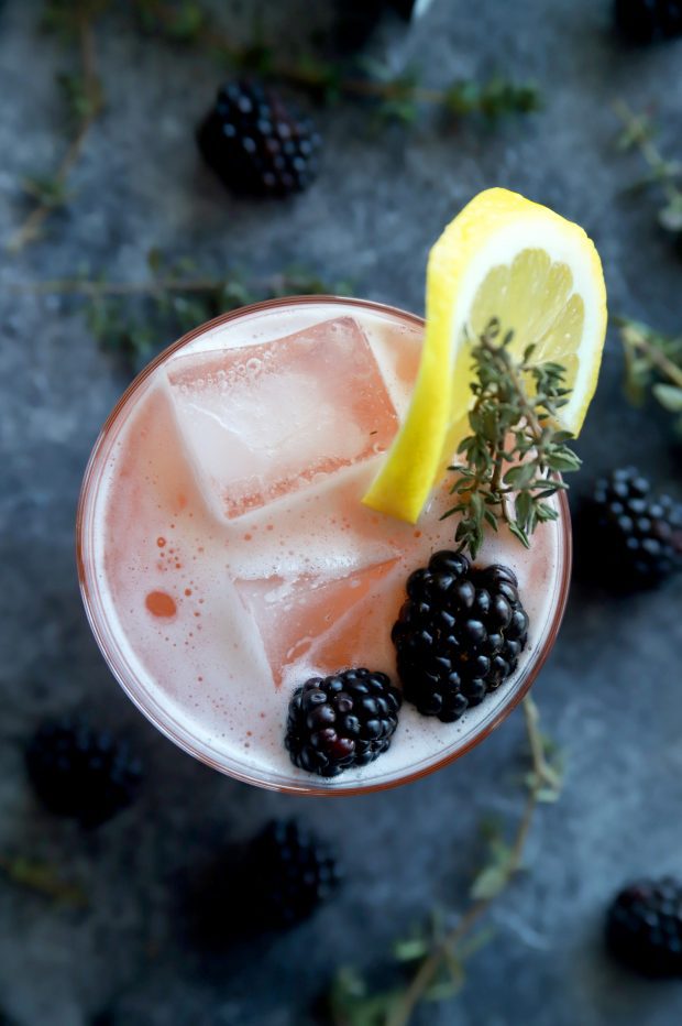 Blackberry Thyme Irish Whiskey Sour