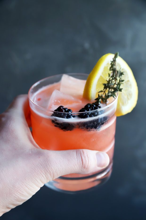 Blackberry Thyme Irish Whiskey Sour