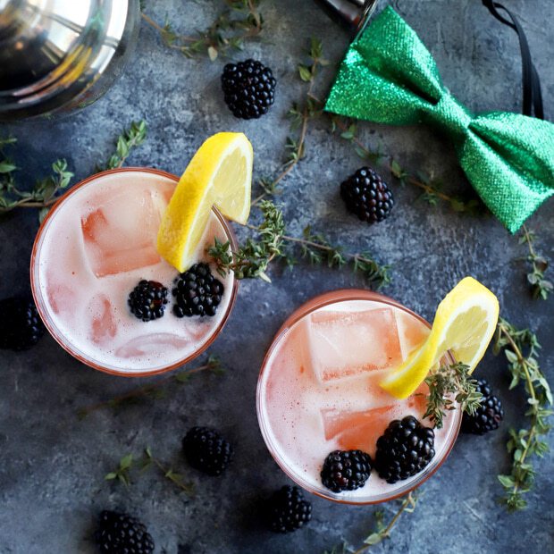 Blackberry Thyme Irish Whiskey Sour