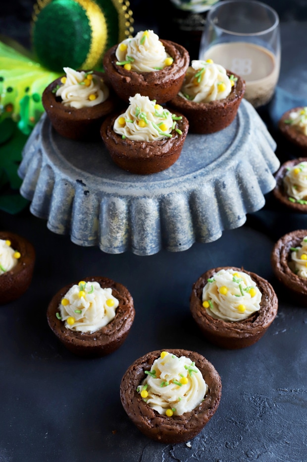 Espresso Brownie Cups With Bailey's Buttercream_2215 Cake 'n Knife