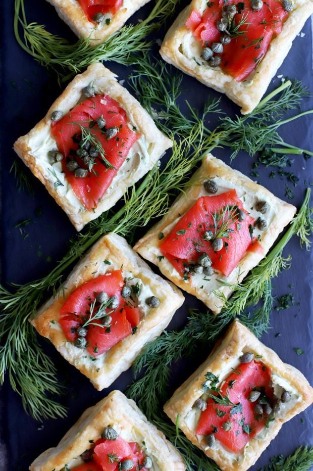 Smoked Salmon Avocado Cream Cheese Pastries