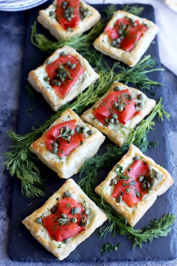 Smoked Salmon Avocado Cream Cheese Pastries