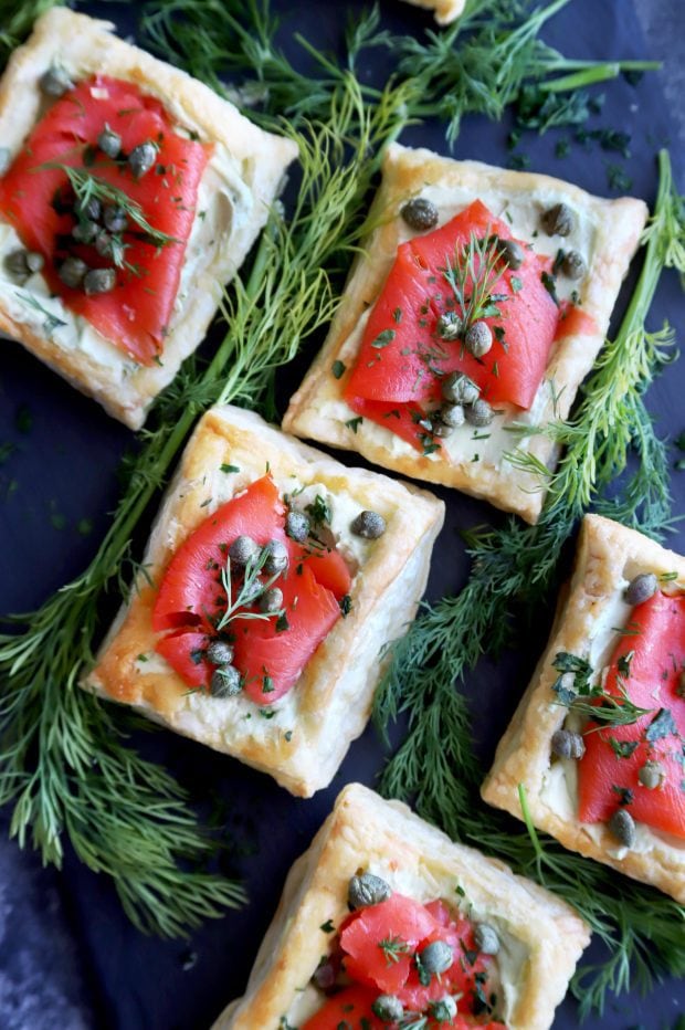 Smoked Salmon Avocado Cream Cheese Pastries