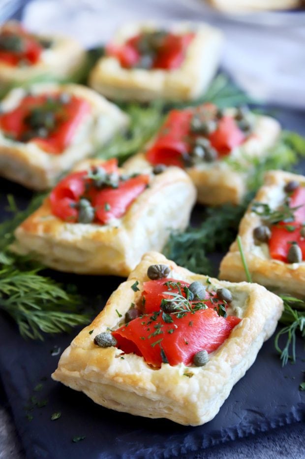 Smoked Salmon Avocado Cream Cheese Pastries