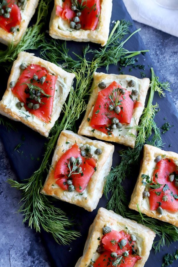 Smoked Salmon Avocado Cream Cheese Pastries