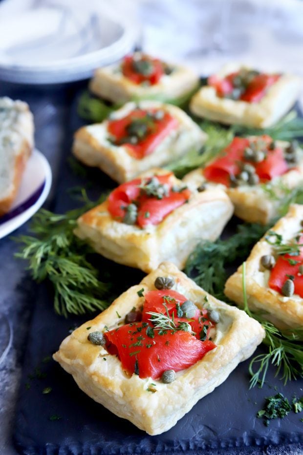 Smoked Salmon Avocado Cream Cheese Pastries