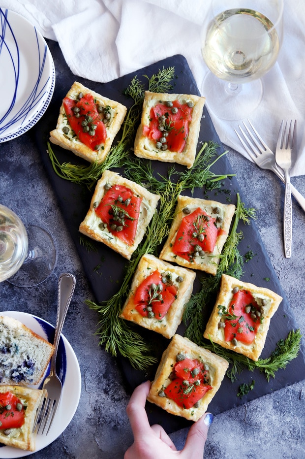 Smoked Salmon Avocado Cream Cheese Pastries