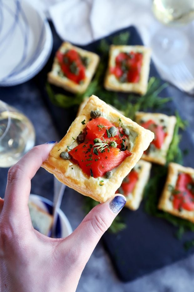 Smoked Salmon Avocado Cream Cheese Pastries