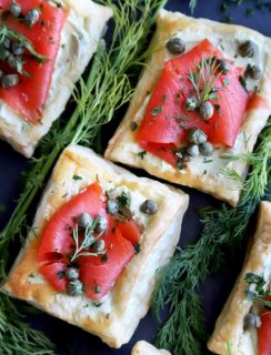 Smoked Salmon Avocado Cream Cheese Pastries