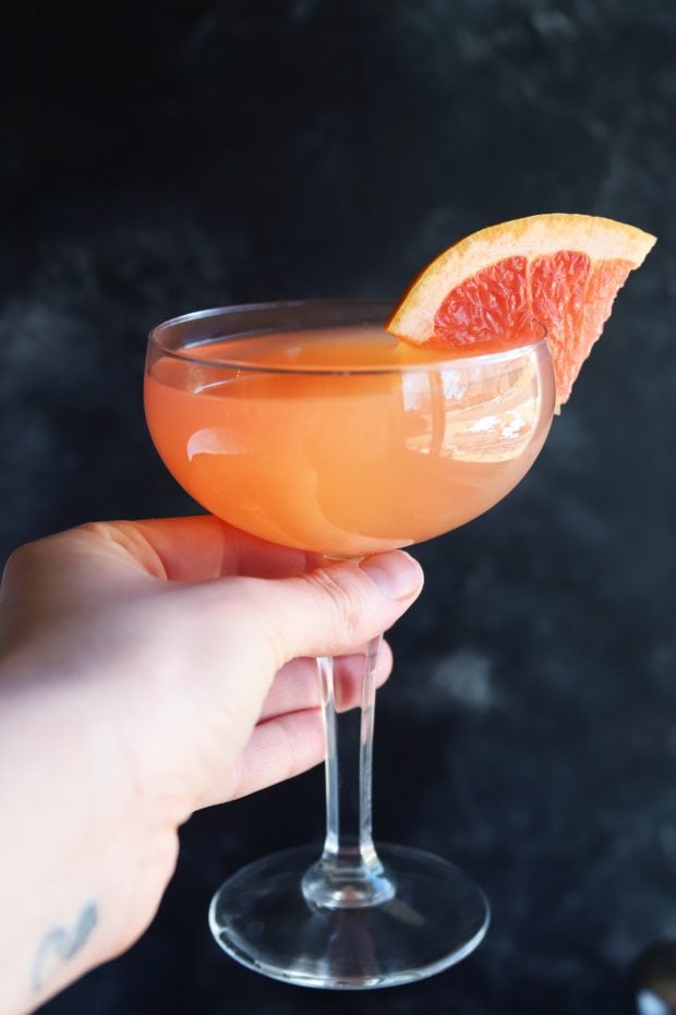 Sparkling Grapefruit Rose Cocktail