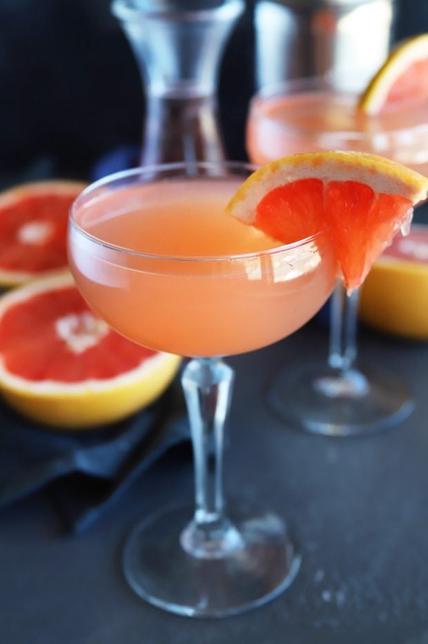 Sparkling Grapefruit Rose Cocktail