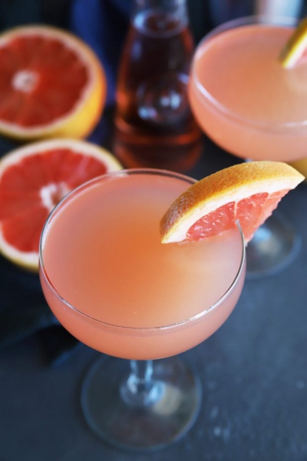 Sparkling Grapefruit Rose Cocktail