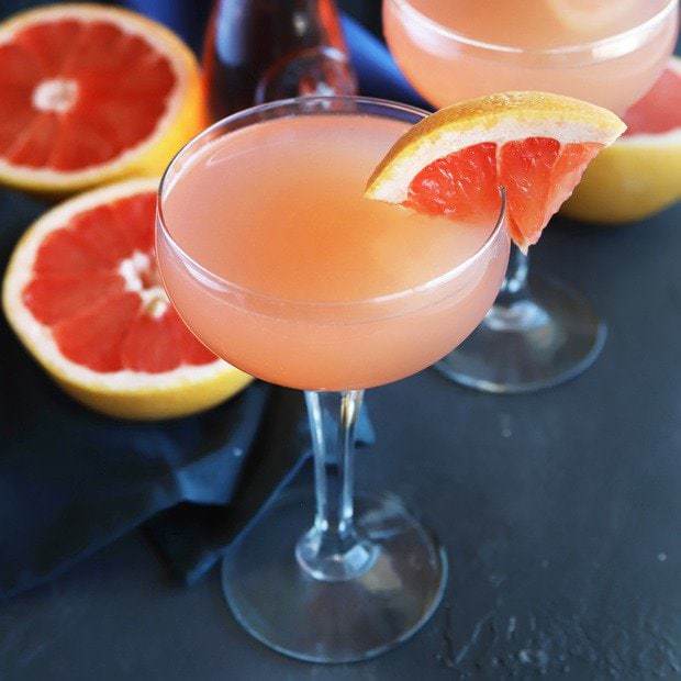 Sparkling Grapefruit Rose Cocktail