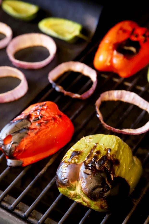 Grilling vegetables in the summertime