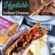 Balsamic Grilled Vegetables Grilled Cheese Pinterest image