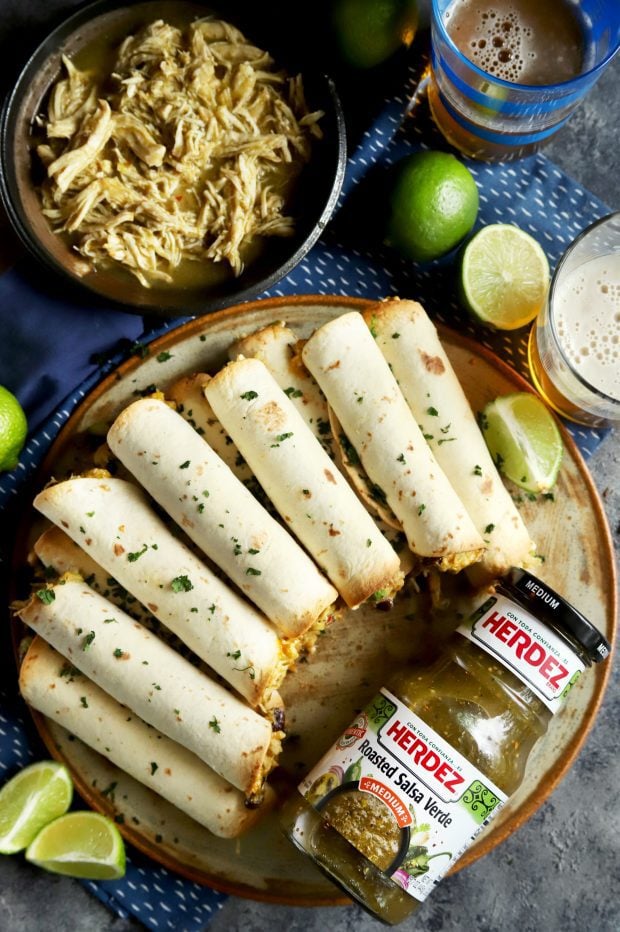 HERDEZ roasted salsa verde with taquitos