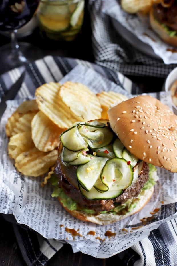 Image of an Asian inspired burger