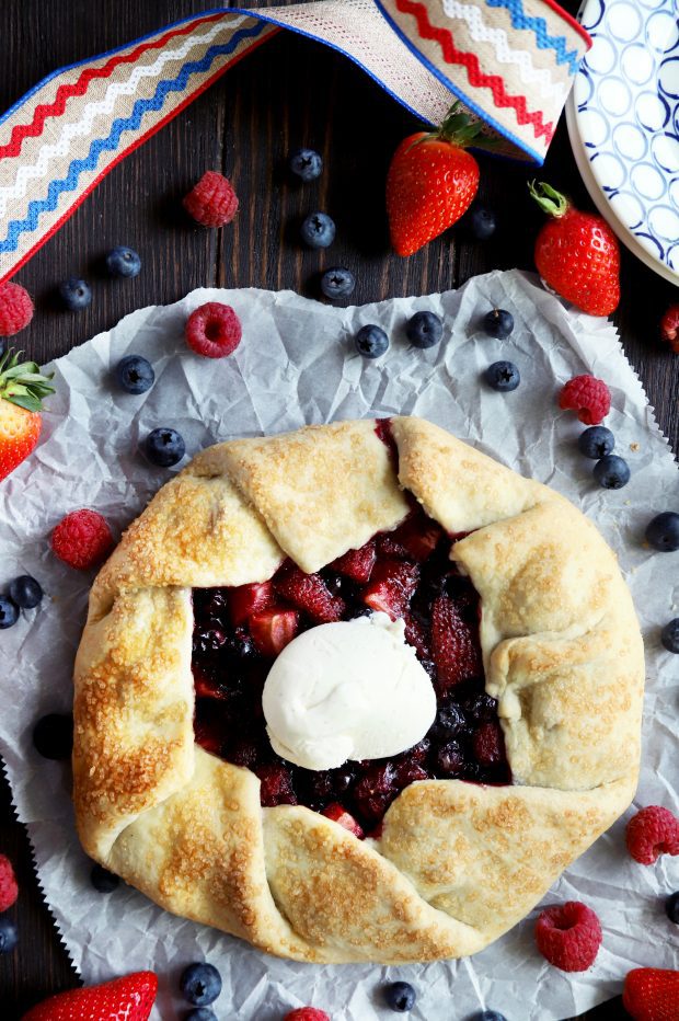 Fresh out of the oven berry galette