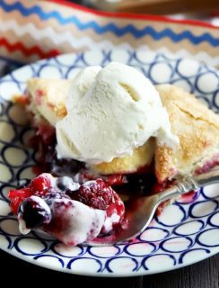 Thumbnail image of a raspberry blueberry and strawberry galette