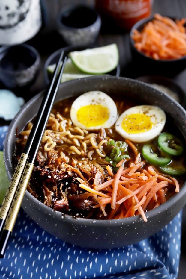 Homemade Japanese noodle soup