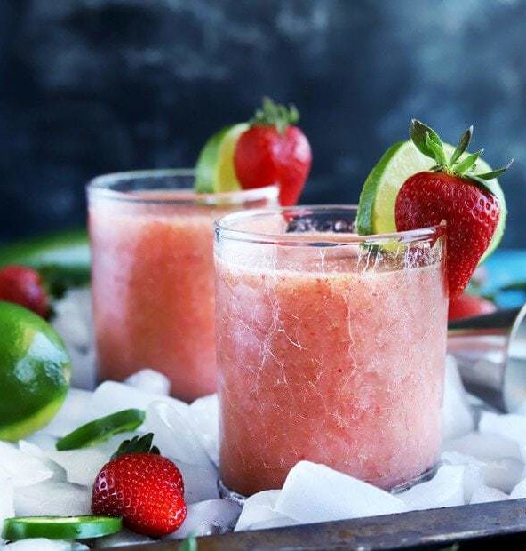 Strawberry Jalapeno Margaritas thumbnail