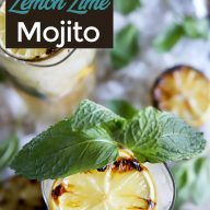 Grilled Lemon Lime Mojito Cocktail Pinterest image