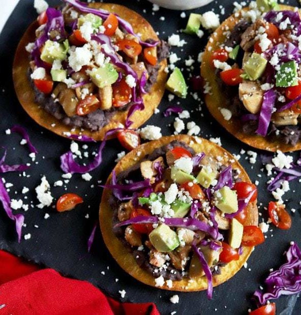 Pollo asado chicken tostadas thumbnail image