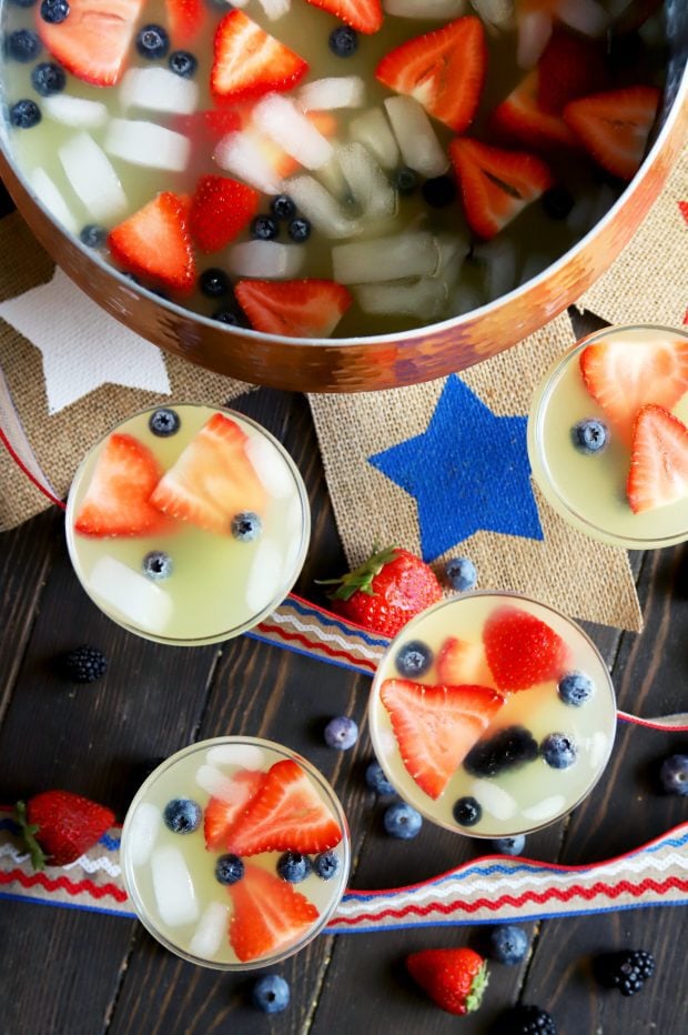 July 4th punch bowl cocktail recipe